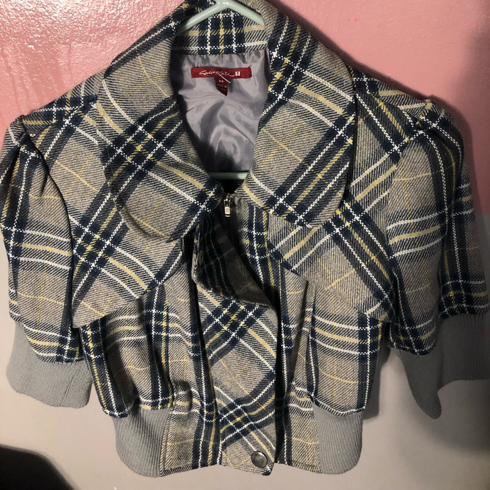 crop top mini jacket